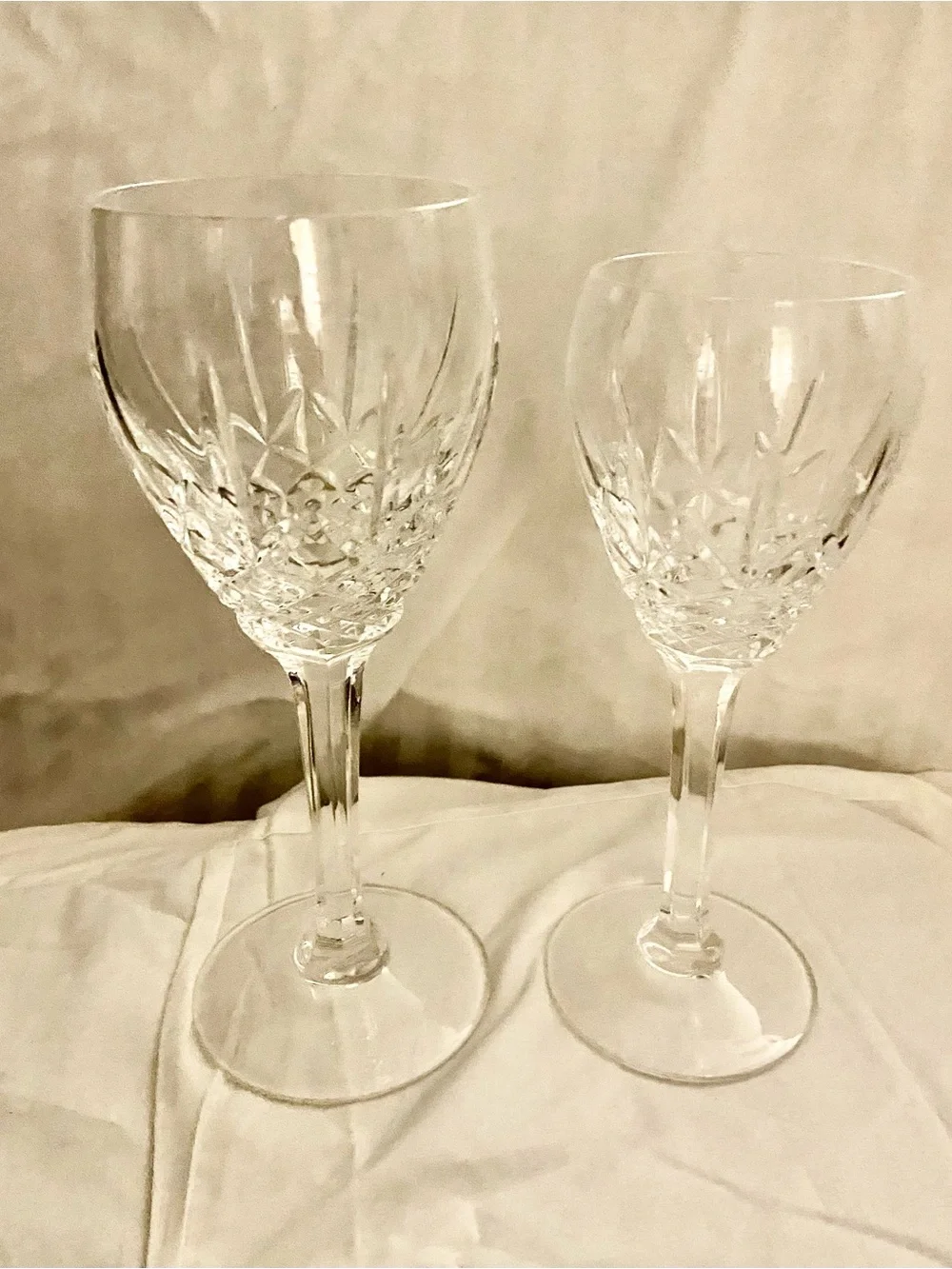 Waterford Marquis Laurent Crystal Clear Cut Wine and Water Goblets